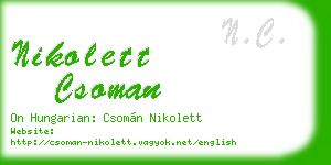 nikolett csoman business card